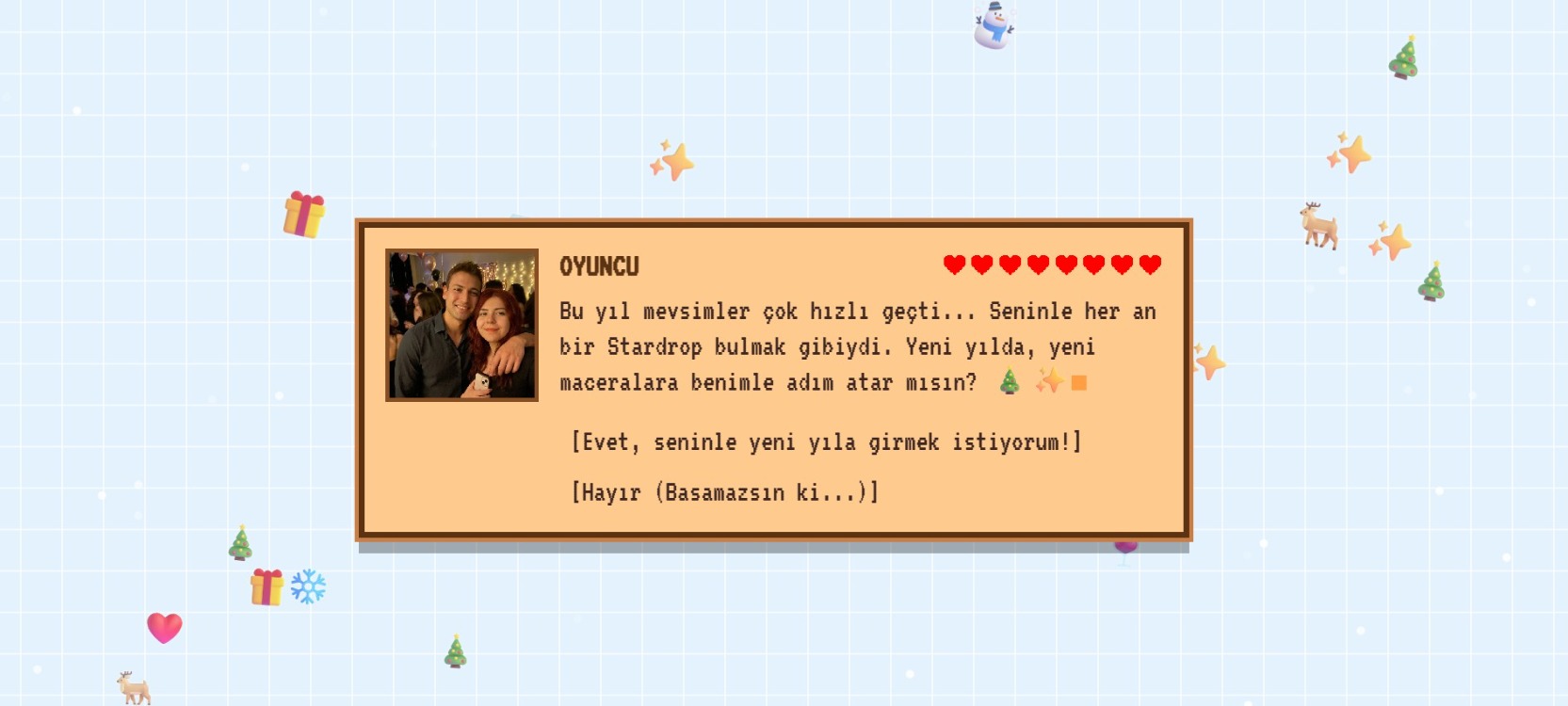 Kişiye özel çıkma teklifi web sitesi-Stardew Valley