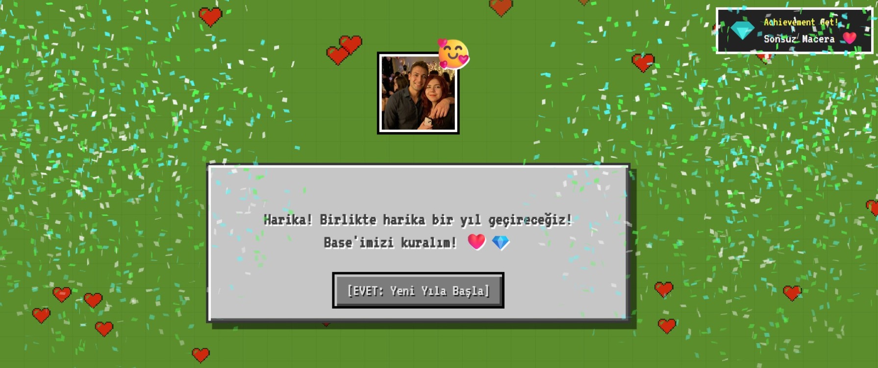 Kişiye özel çıkma teklifi web sitesi- Minecraft