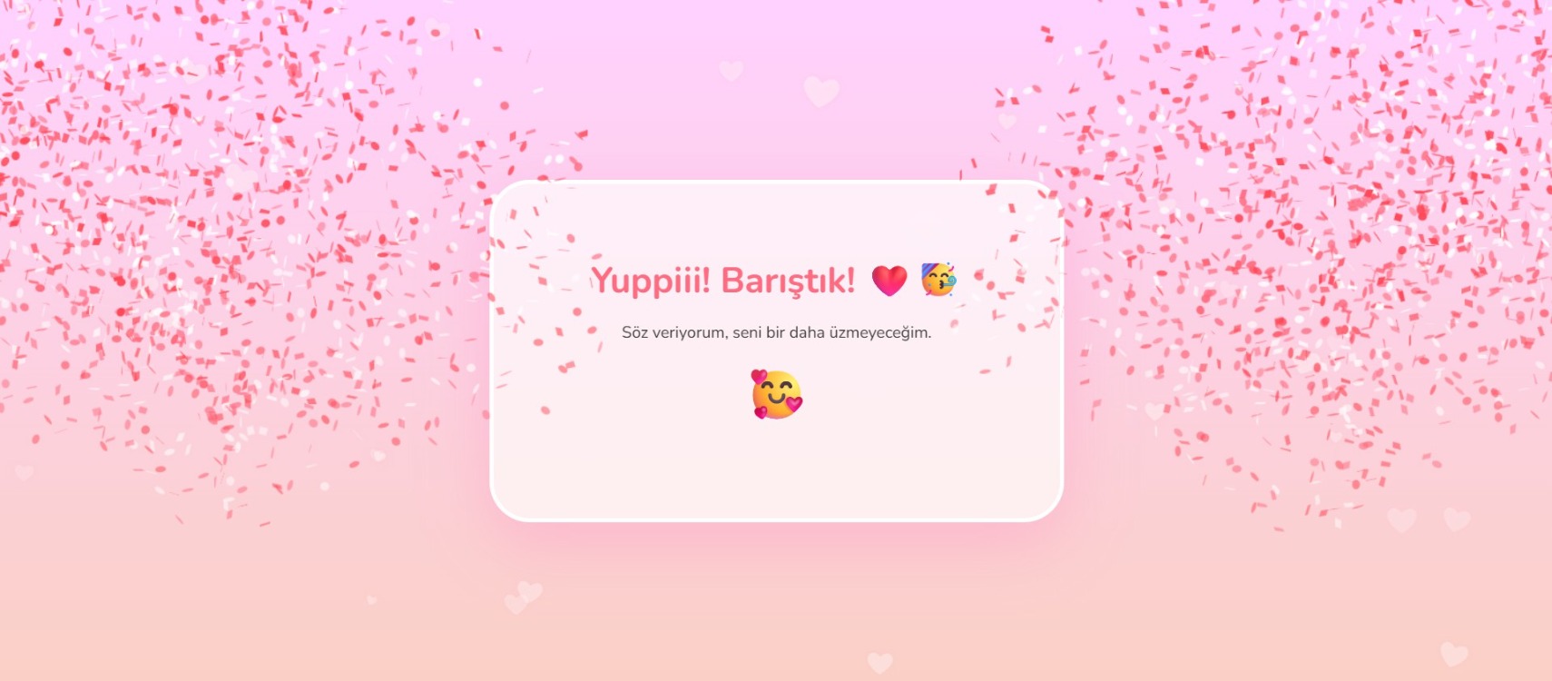 Kişiye Özel Özür Dilerim Web Sitesi