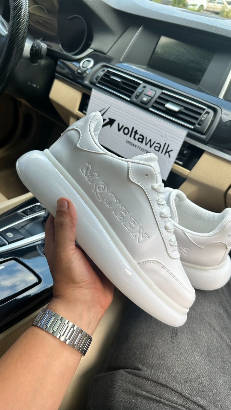 McQueen Model Jel Taban Beyaz Spor Ayakkabı