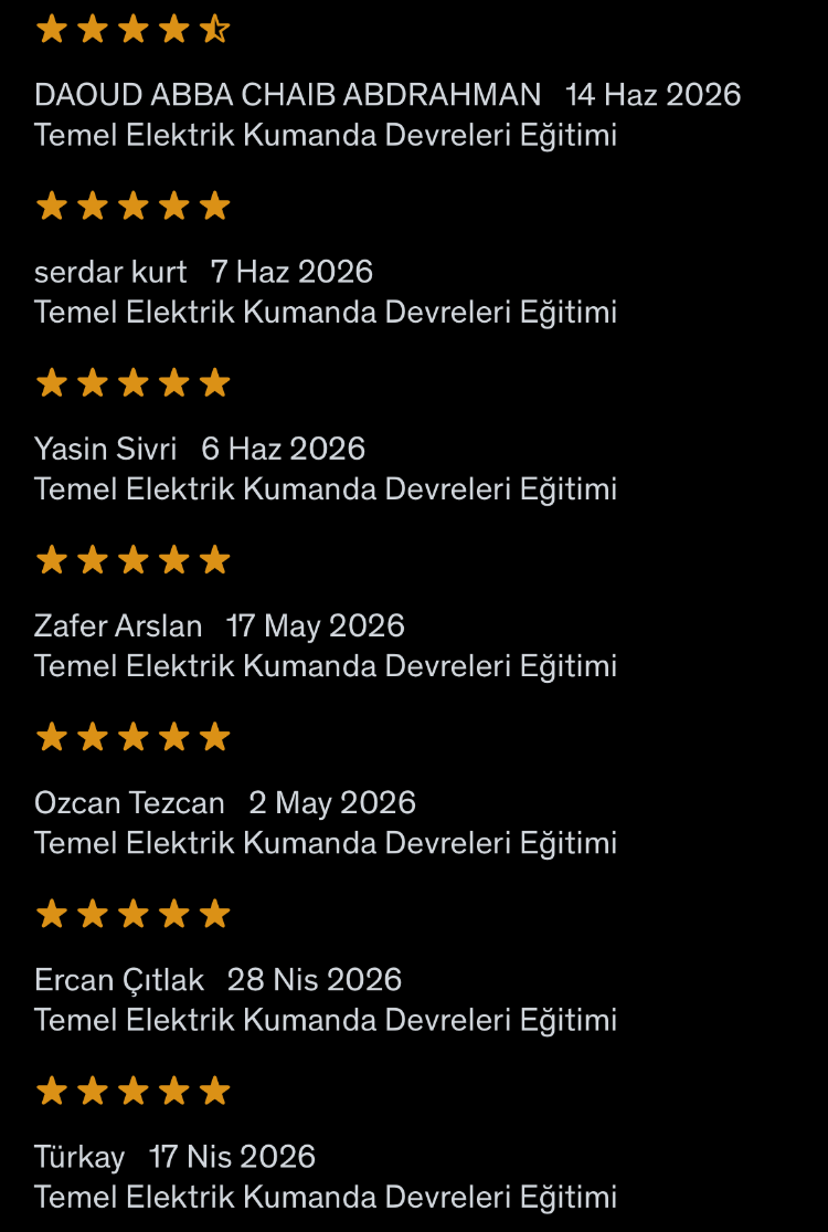 İleri Seviye Elektrik Kumanda Devreleri Eğitimi