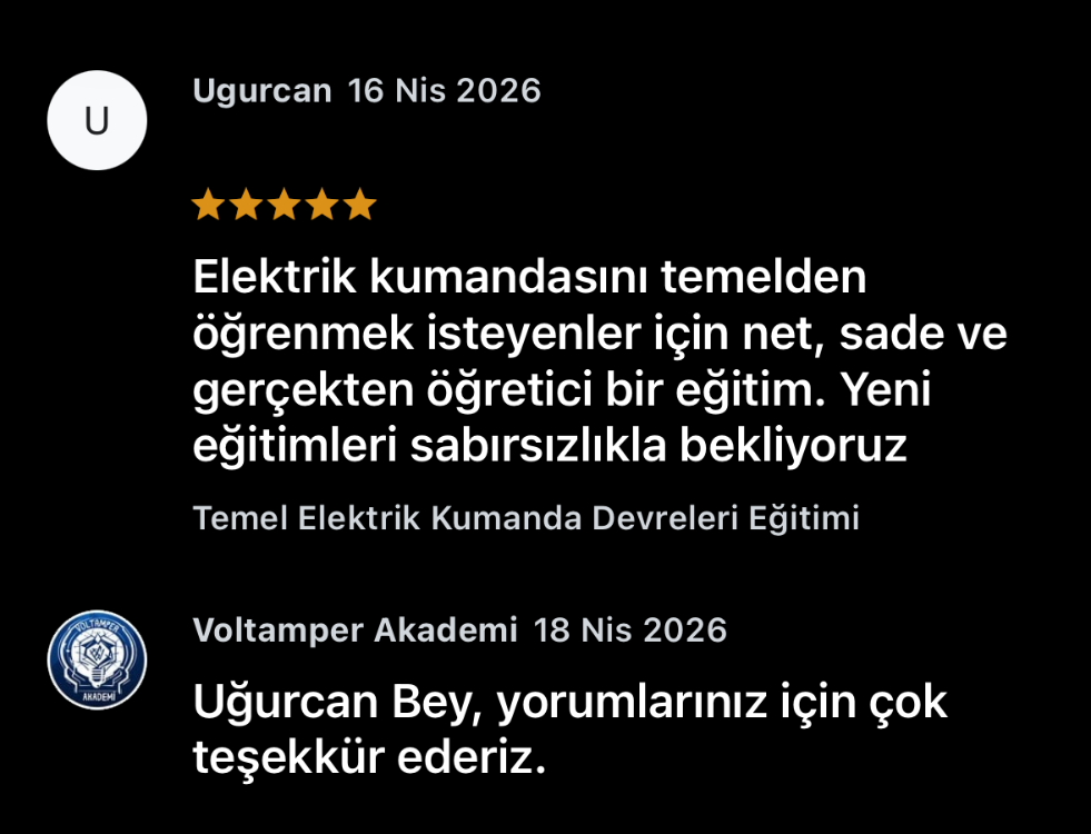 İleri Seviye Elektrik Kumanda Devreleri Eğitimi