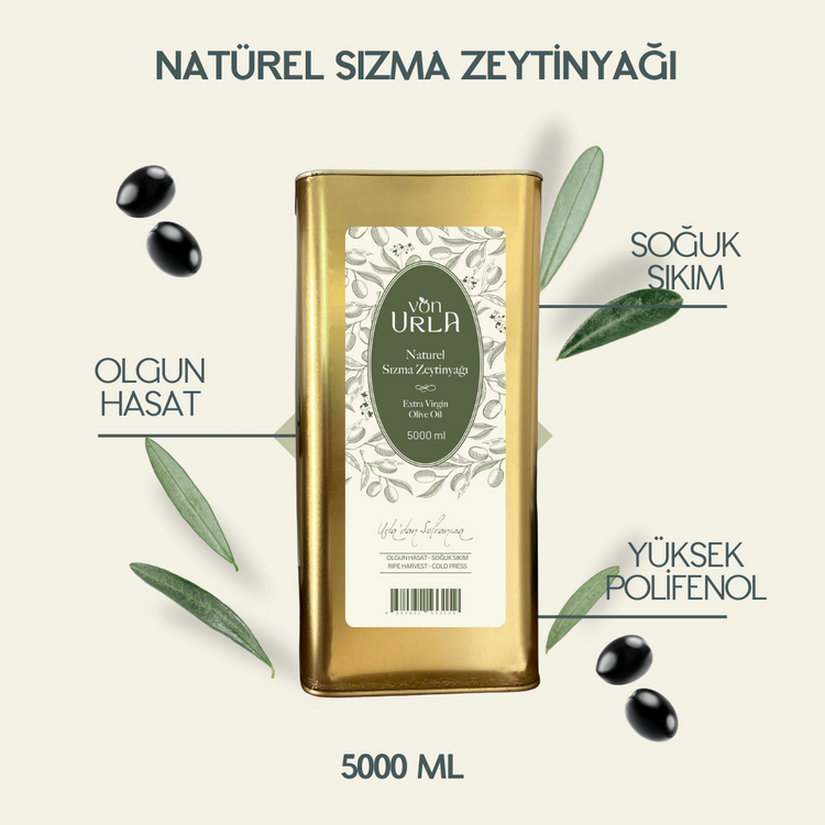 NATUREL SIZMA ZEYTİNYAĞI (OLGUN HASAT) (5 LT) (Yeni Sezon)