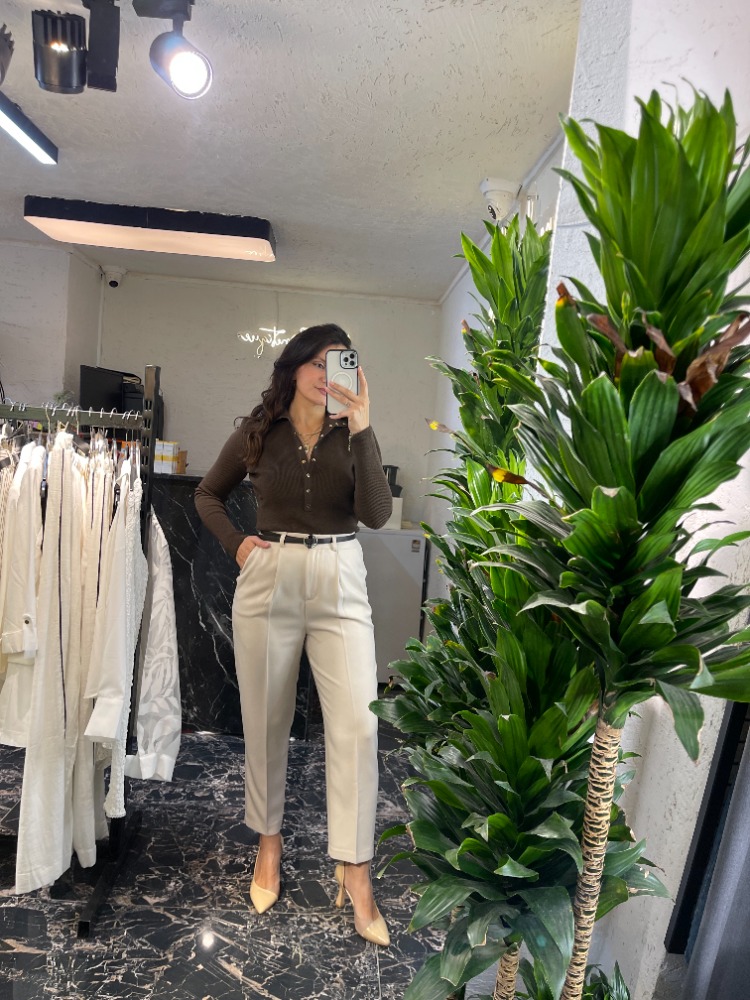 Bej Havuç Pantalon