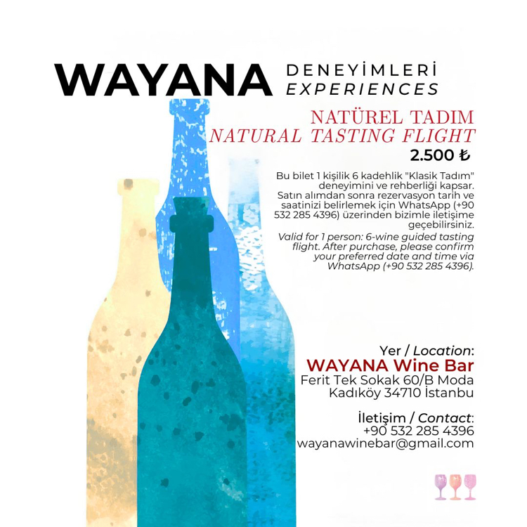 Altılı Natürel Tadımı / Natural Wine Tasting - 6 flight