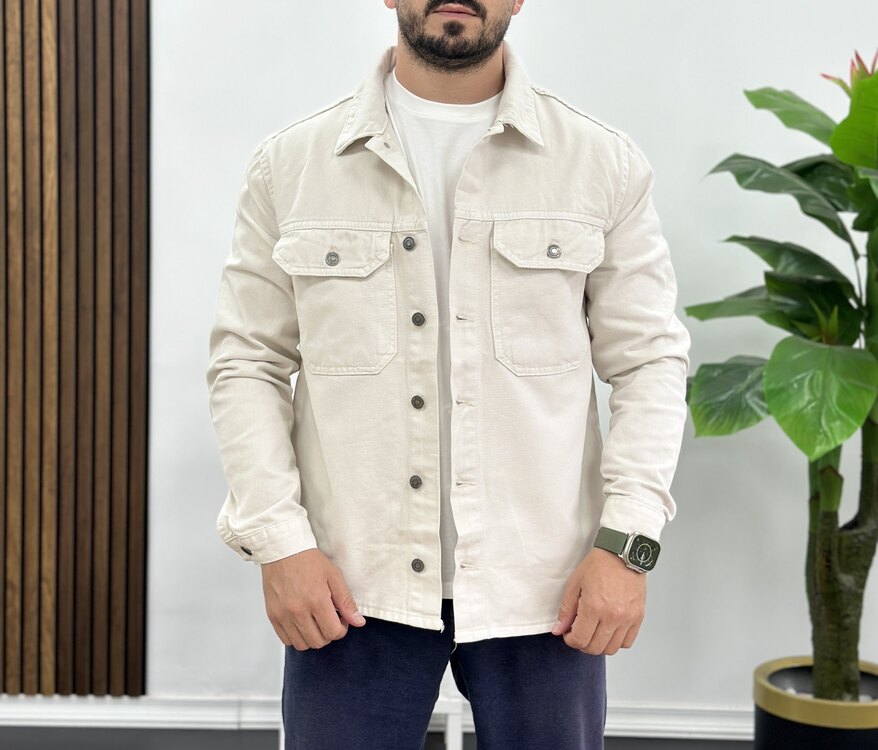 Denim Ceket -krem