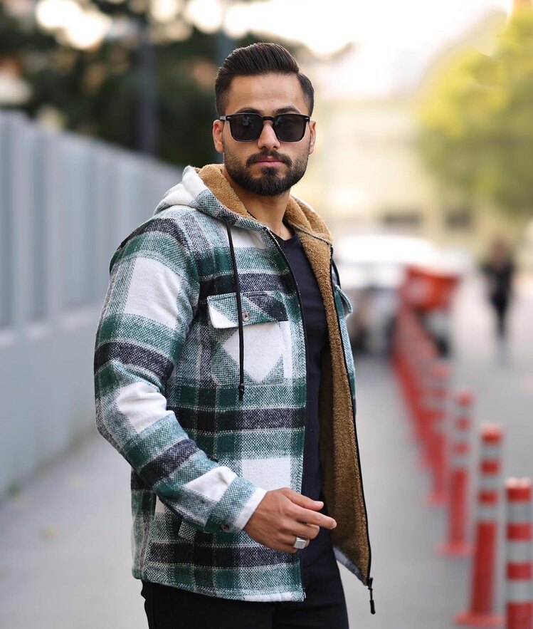 Kürk Detaylı Oduncu Gömlek Ceket 