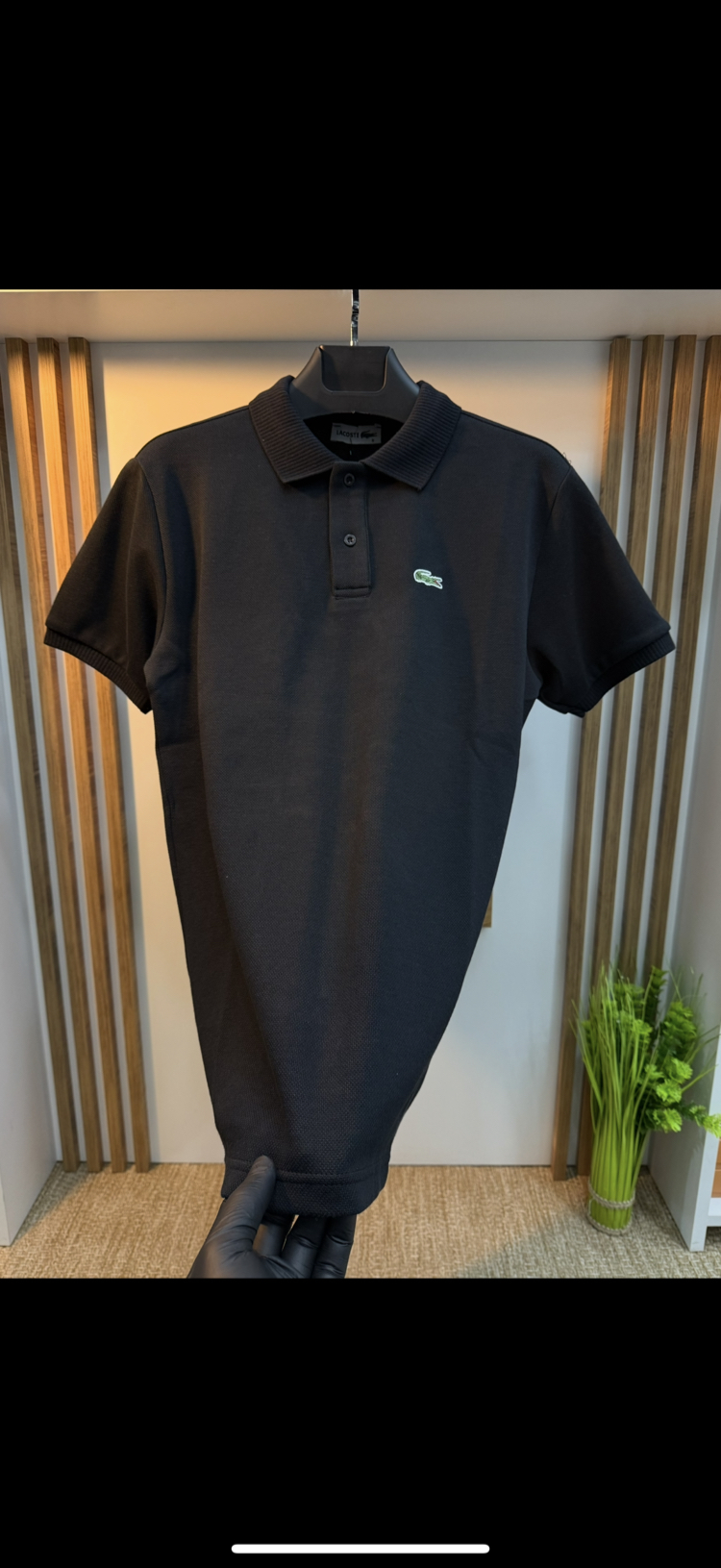 Lacoste Yakalı Tişört Siyah Renk