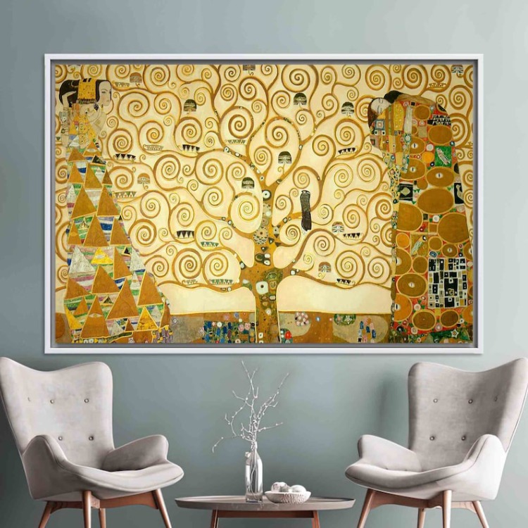 Gustav Klimt Tree of Life Canvas Print, Reproduction Art, Large Wall Decor
