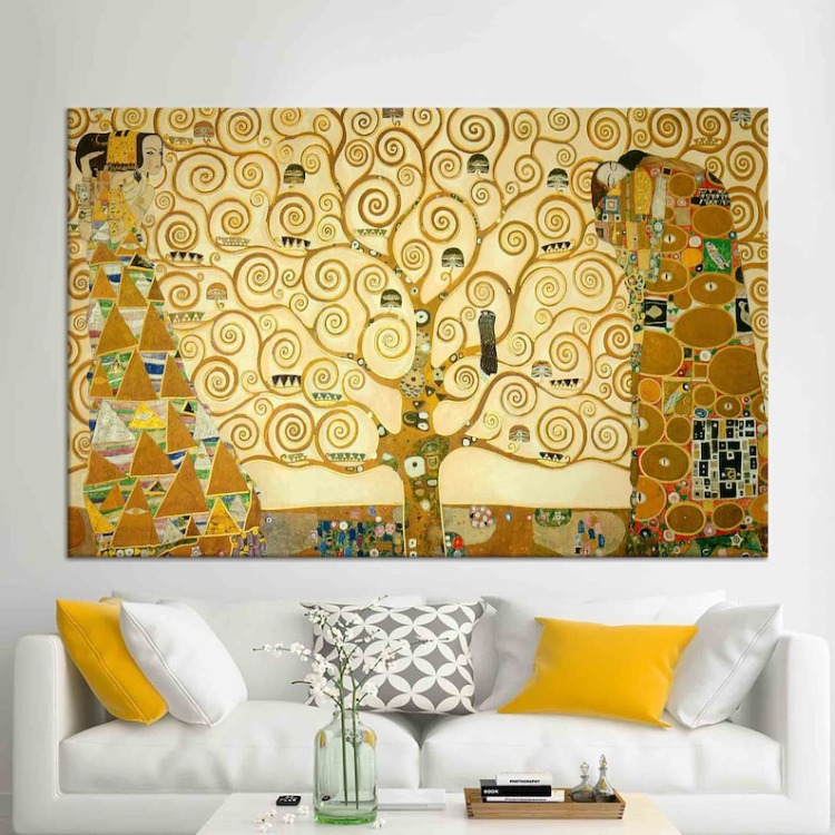 Gustav Klimt Tree of Life Canvas Print, Reproduction Art, Large Wall Decor