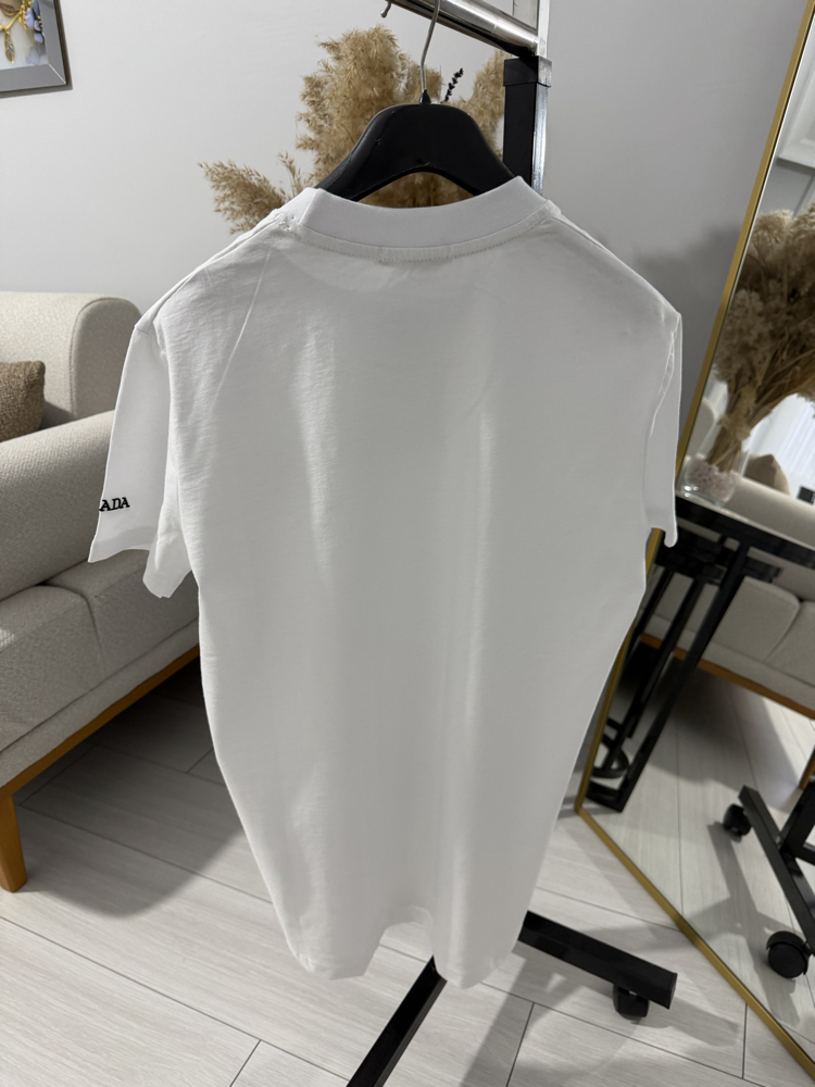 Prada Beyaz Premium Erkek Tişört