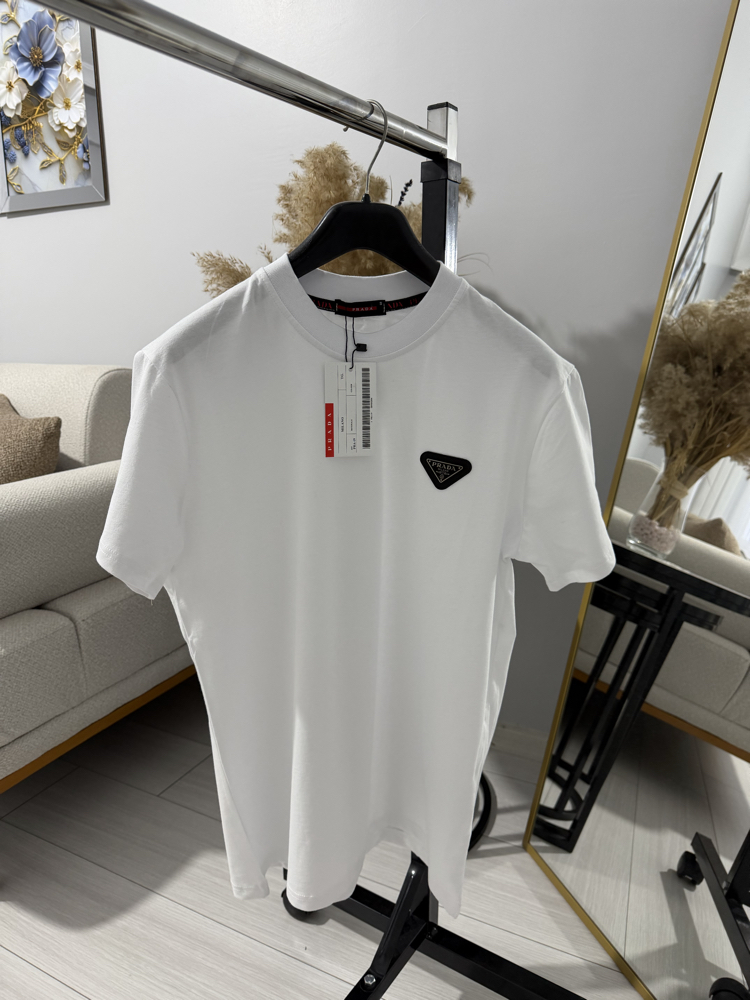 Prada Beyaz Premium Erkek Tişört