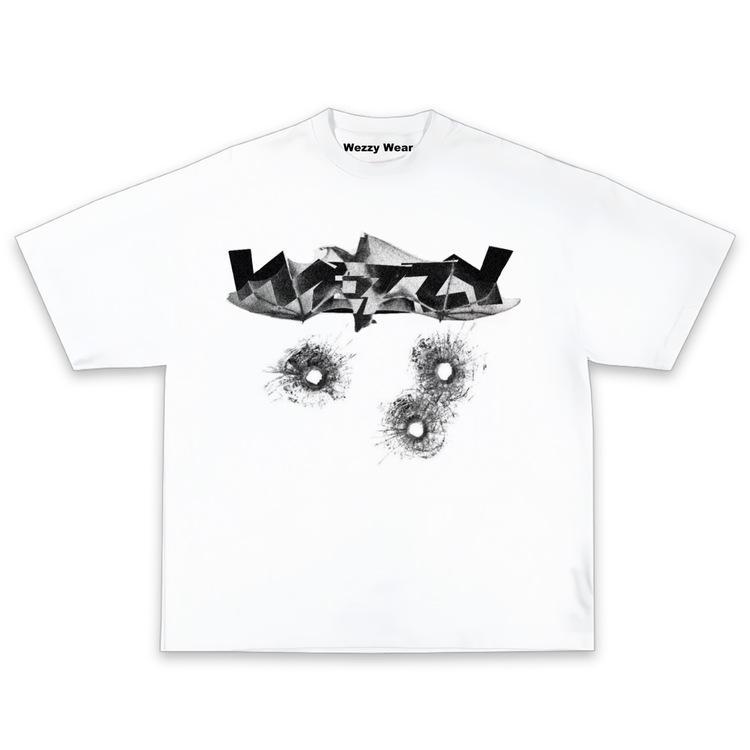 Wezzy Bullet Impact White Tshirt