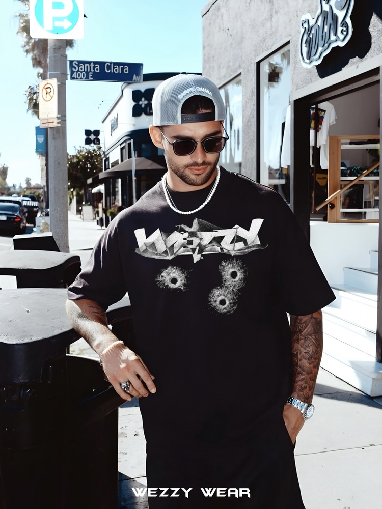 Wezzy Bullet Impact Black Tshirt