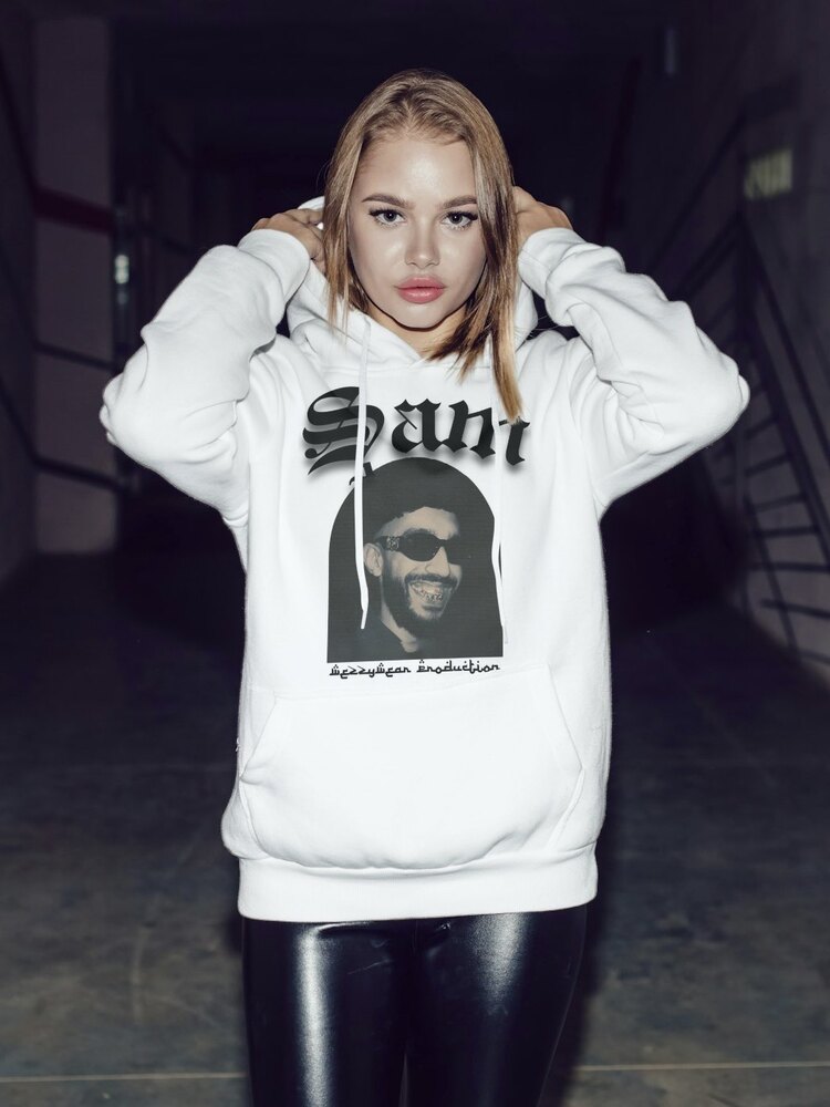 Şam Beyaz Hoodie