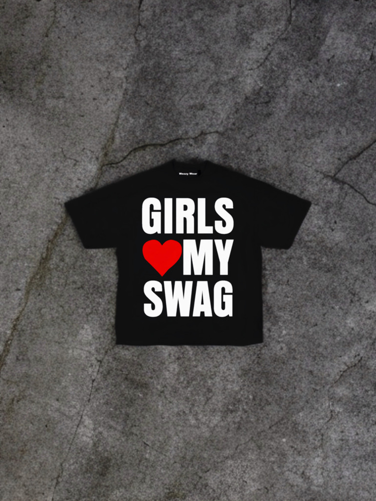 Girls My Swag Tshirt Black