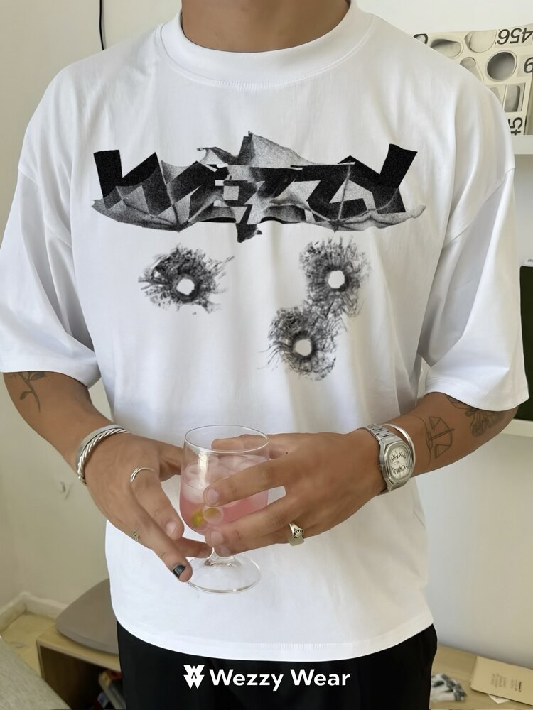 Wezzy Bullet Impact White Tshirt