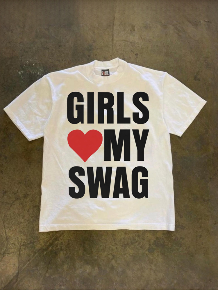 Girls My Swag Tshirt White