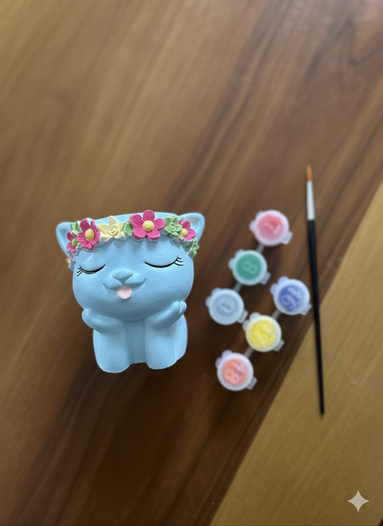 Kedi saksı boyama kiti 