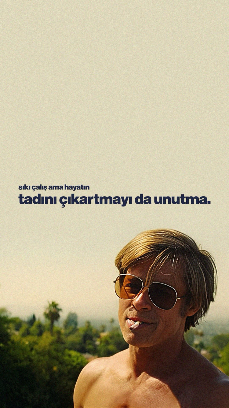 “Sıkı çalış ama hayatın tadını çıkarmayı unutma” Sözlü poster