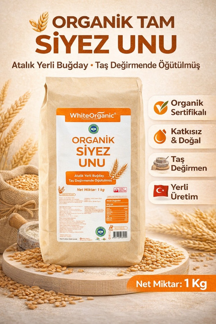 ORGANİK TAM SİYEZ UNU-SİYEZ BUĞDAY UNU 1KG