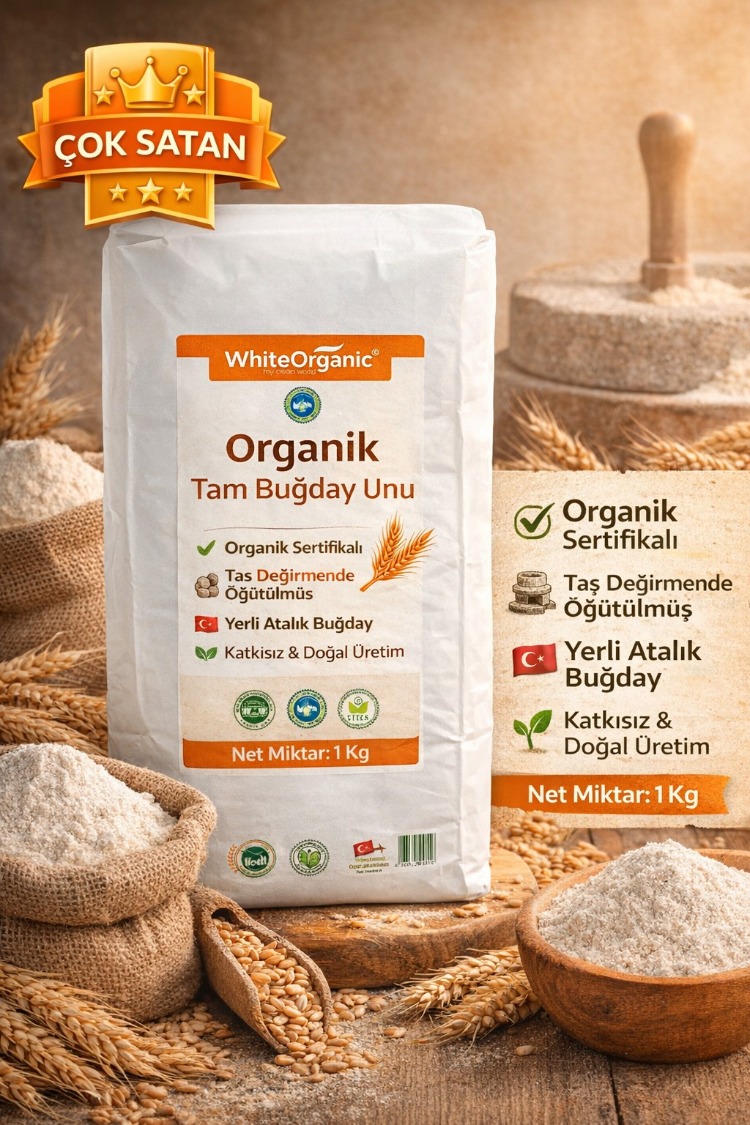 ORGANİK TAM BUĞDAY UNU 1 KG