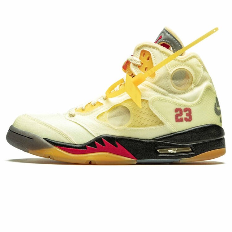 Off White x Air Jordan 5 Retro SP 'Sail'