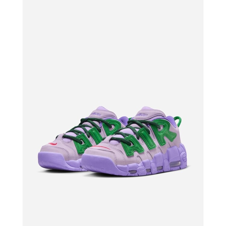 Air More Uptempo Low x AMBUSH Lilac and Apple Green