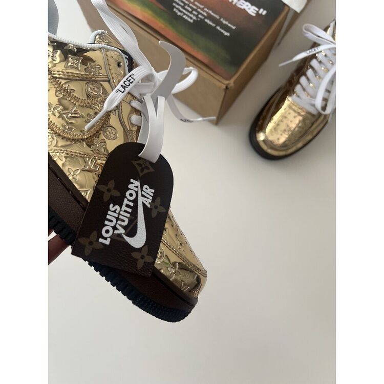 Air Force 1 X Louis Vuitton Gold Monogram