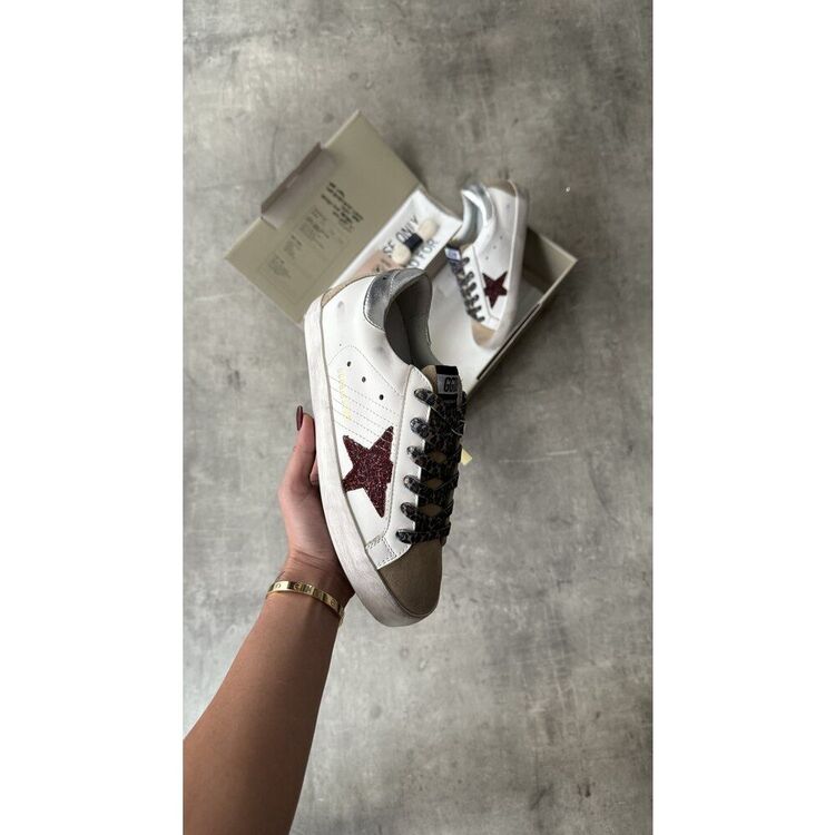 Golden Goose Bordo Glitter Star