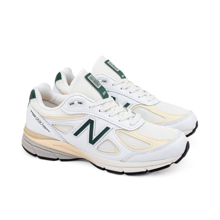 New Balance Made in USA 990 V4 Calcium | Forest Green