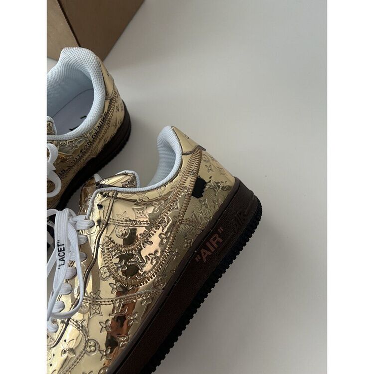 Air Force 1 X Louis Vuitton Gold Monogram