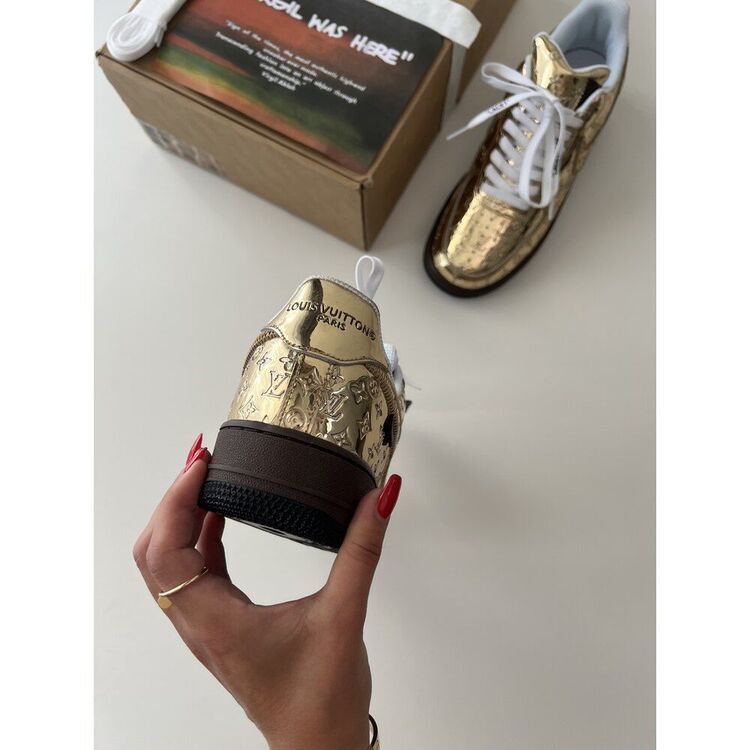 Air Force 1 X Louis Vuitton Gold Monogram