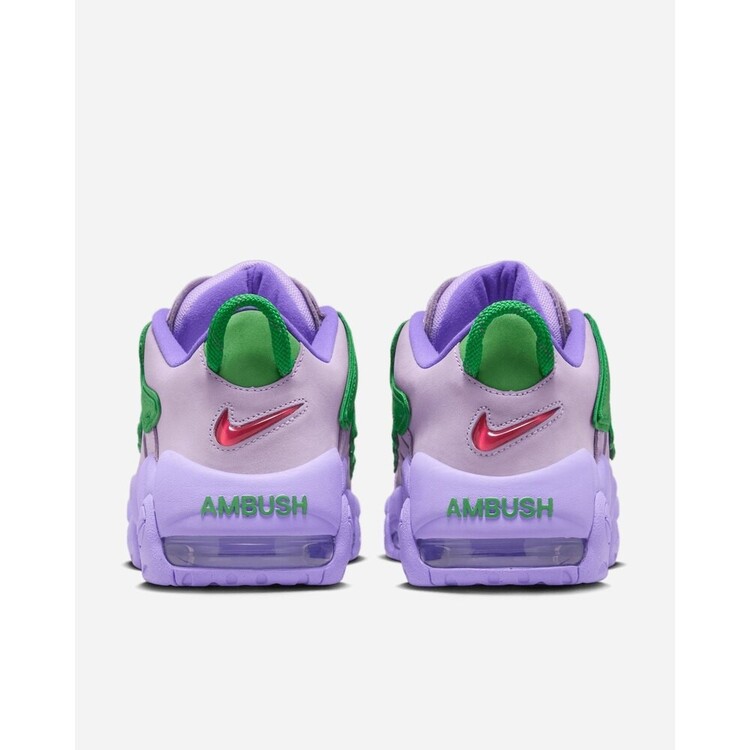 Air More Uptempo Low x AMBUSH Lilac and Apple Green