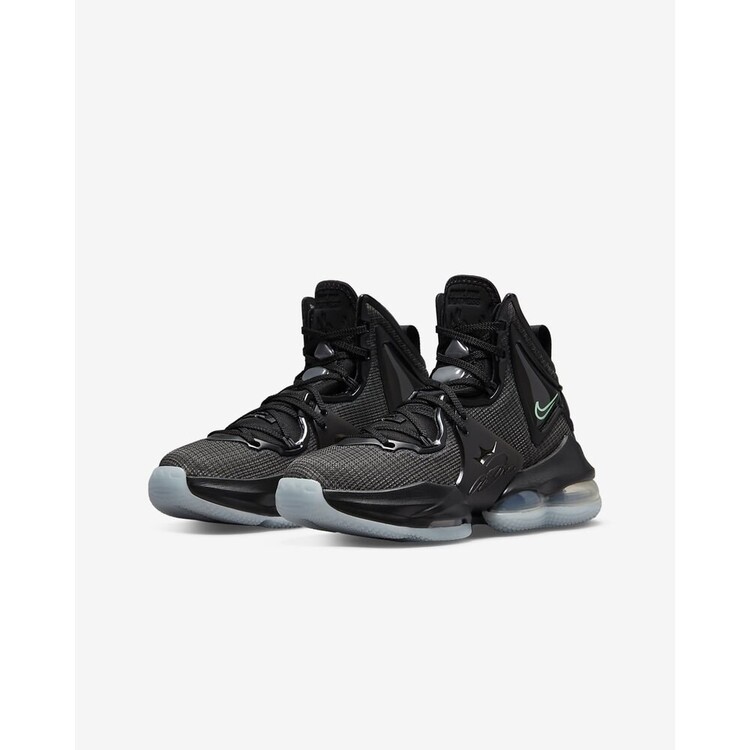 Lebron 19 Black Green Glow