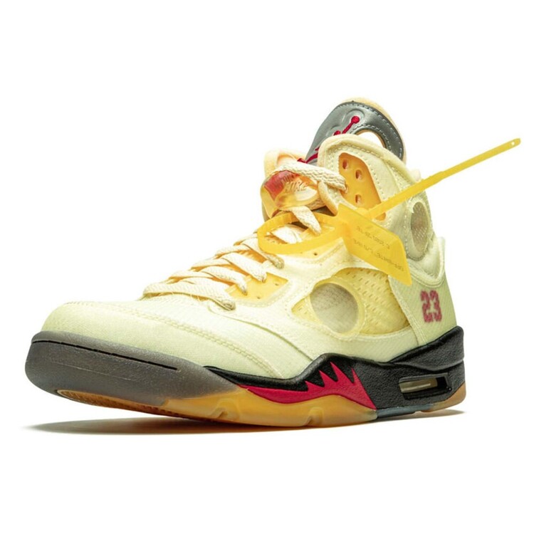 Off White x Air Jordan 5 Retro SP 'Sail'
