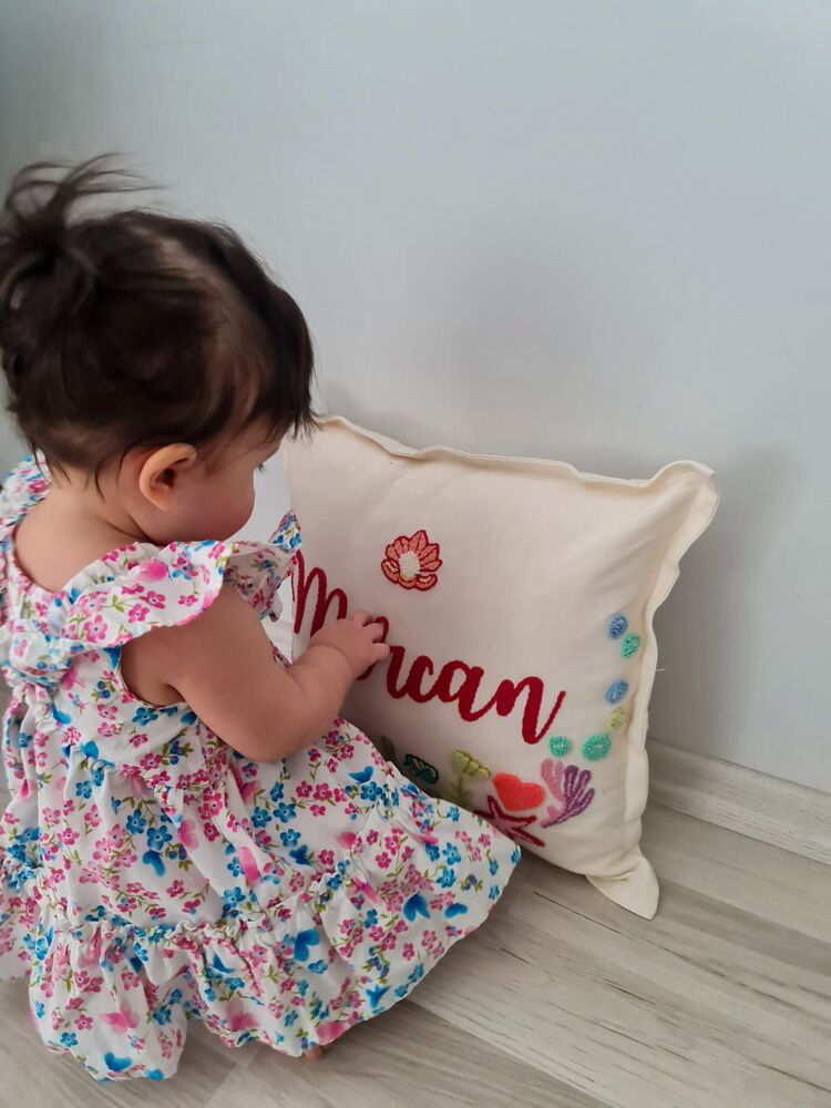 İsme Özel Bebek/Çocuk Kırlent Kılıfı