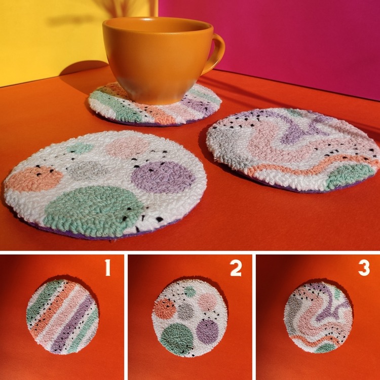 Soft Renkli Bardak Altlığı