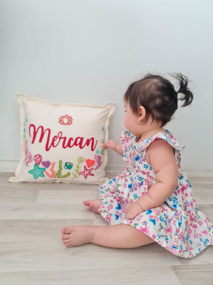 İsme Özel Bebek/Çocuk Kırlent Kılıfı