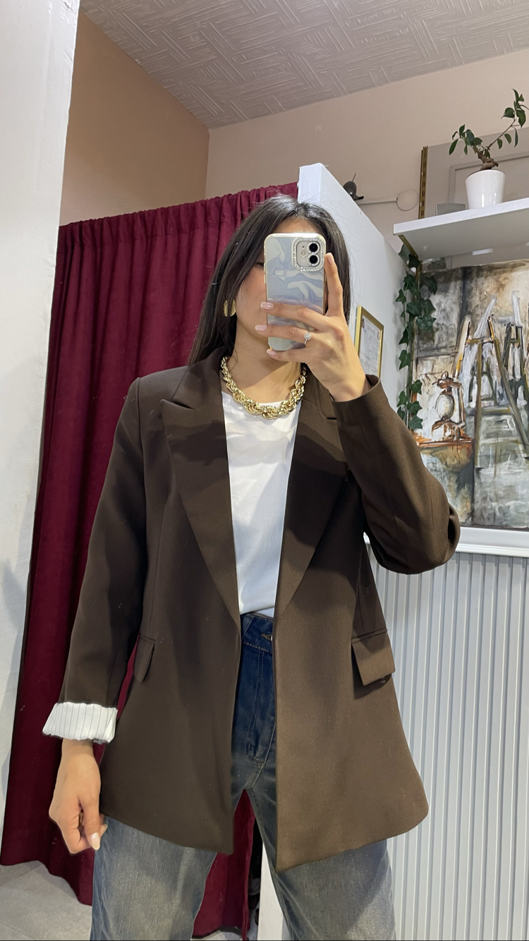 Kahve blazer ceket
