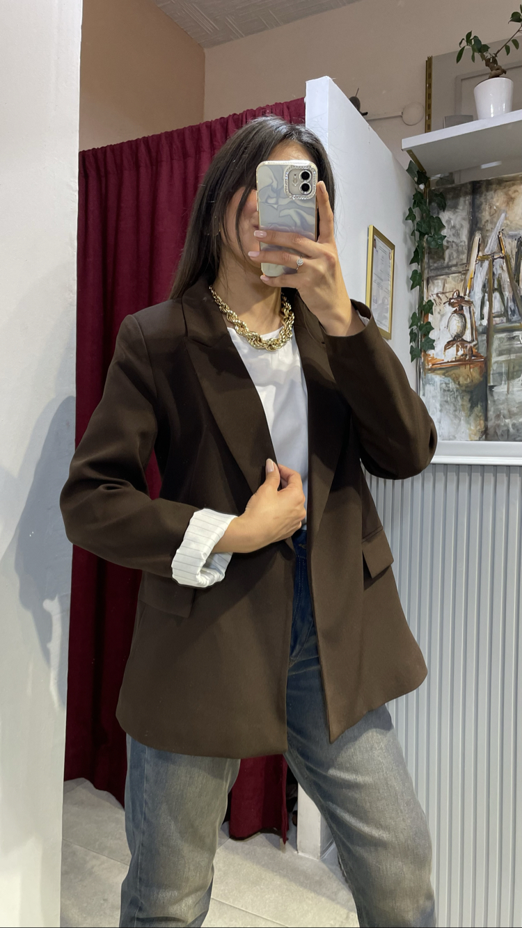 Kahve blazer ceket