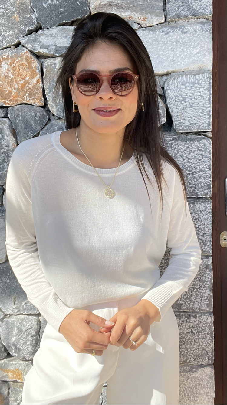 Beyaz merserize baharlık triko