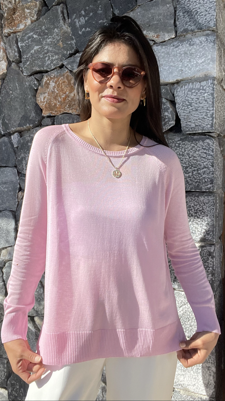 Pembe merserize baharlık triko 