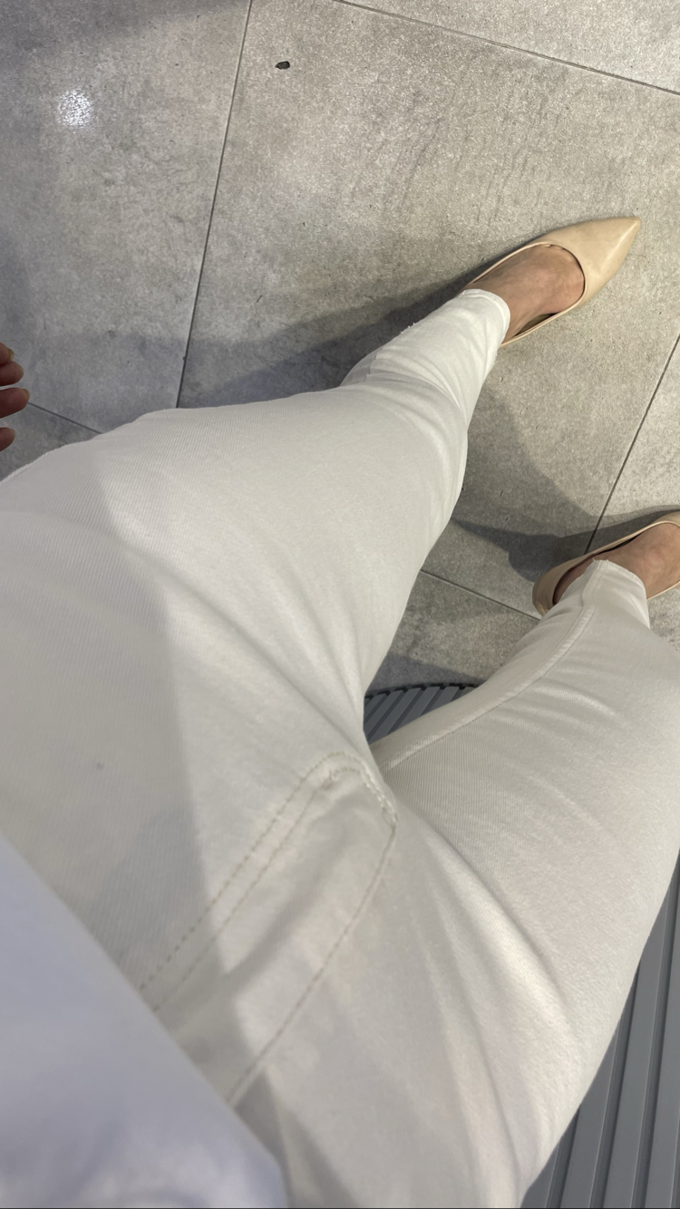 Likralı bej boyfriend jean 