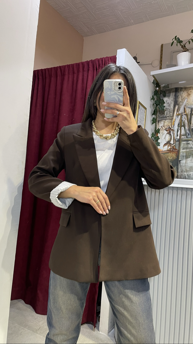 Kahve blazer ceket