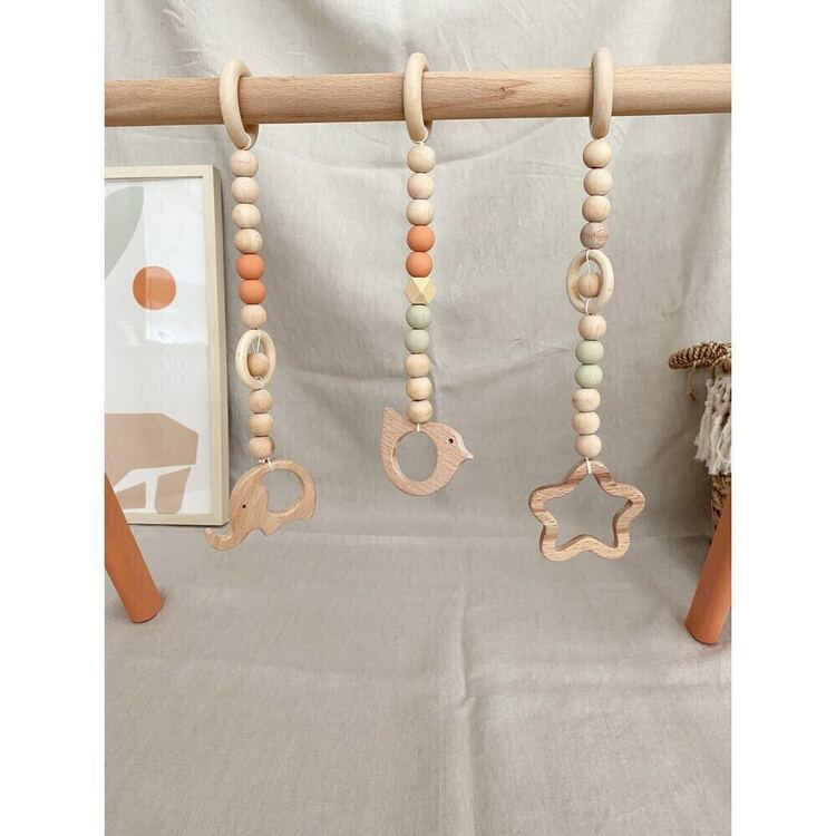 Wood Baby Gym-Flamingo