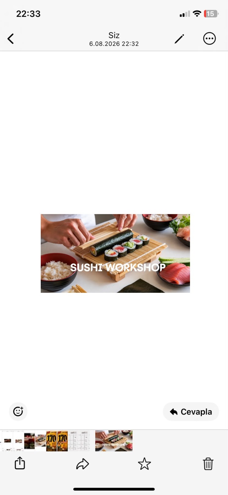 SUSHI WORKSHOP TEK KİŞİLİK BİLET