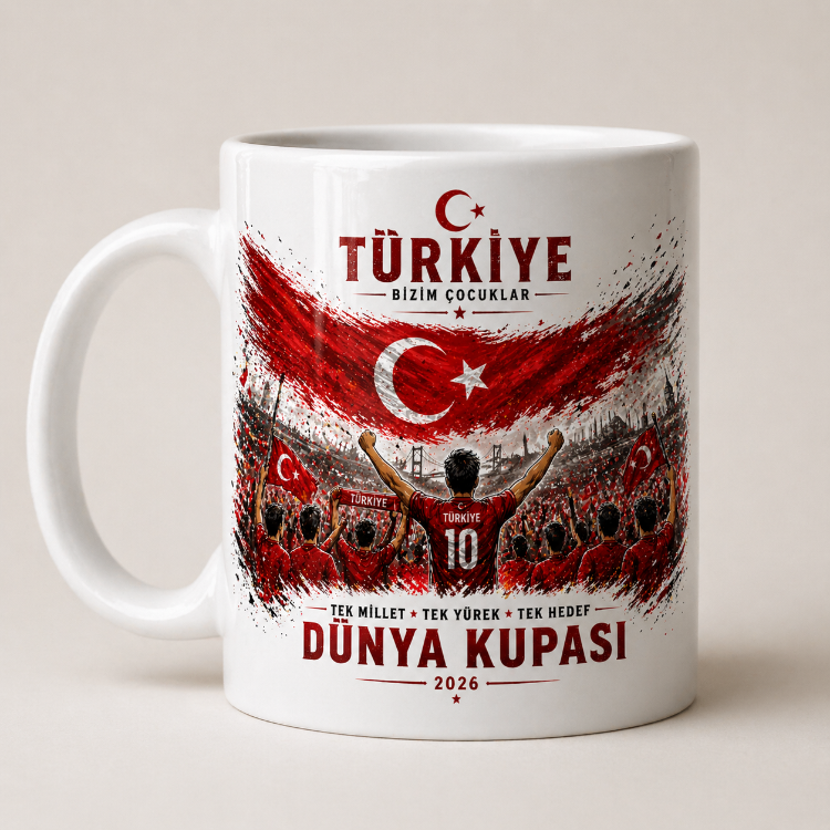 2026 Dünya Kupası Özel Tasarım Seramik Kupa Bardak