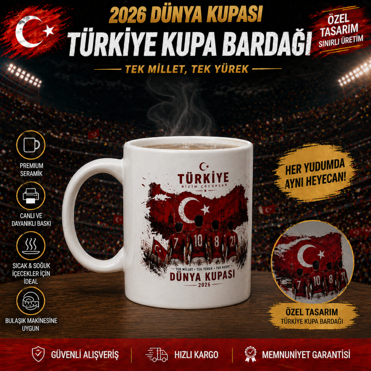 2026 Dünya Kupası Özel Tasarım Seramik Kupa Bardak