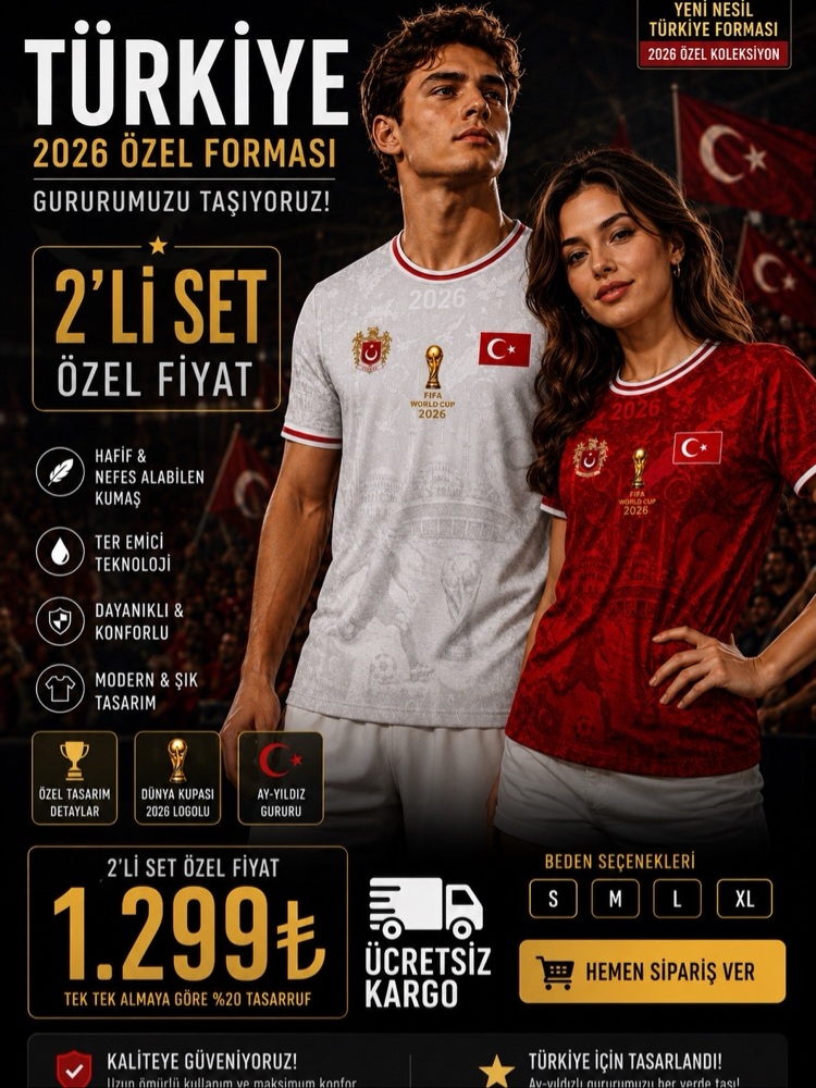 2026 Dünya Kupası Özel Forma 2’li Set